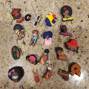 *New - 18 Pieces* Black Pride Jibbitz